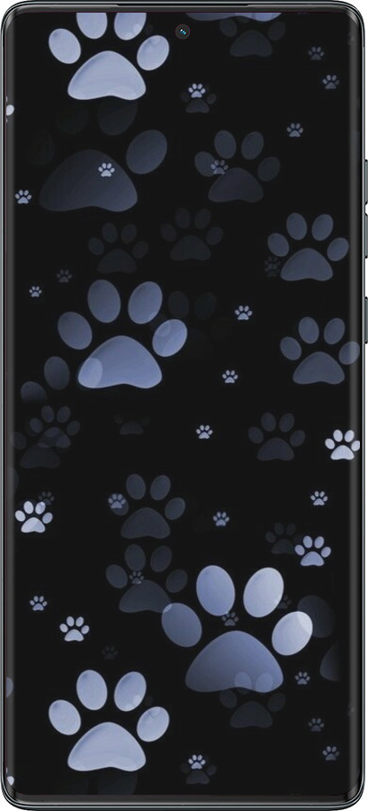 TPU чехол С синими отпечатками лап для Motorola Moto G85 5G - 6441b-3780 изображение 