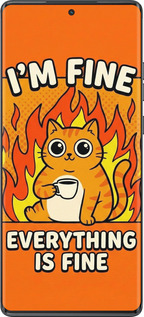 Силиконовый чехол Funny Cat для Motorola Moto G85 5G - 6786u-3780 изображение 