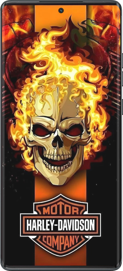 Силиконовый чехол Харлей девидсон для Motorola Moto G85 5G - 6370u-3780 изображение 