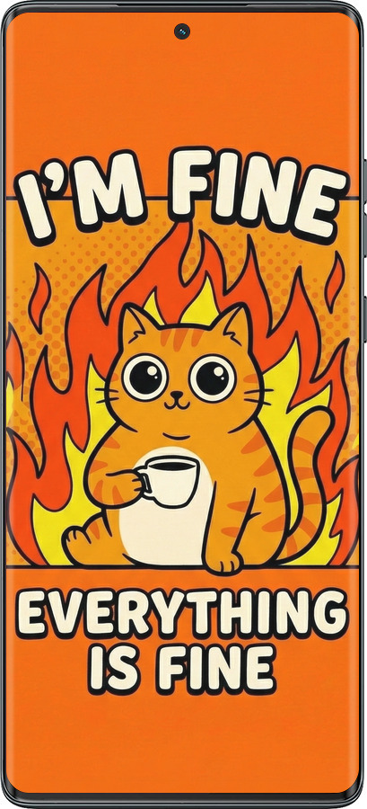 Силиконовый чехол Funny Cat для Motorola Moto G85 5G - 6786u-3780 изображение 