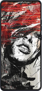 Силиконовый чехол Лицо девушки для Motorola Moto G86 - 1162u-4115 изображение 