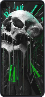 Силиконовый чехол Череп-часы для Motorola Moto G86 - 4100u-4115 изображение 