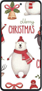 Силиконовый чехол Merry Christmas для Motorola Moto G86 - 4106u-4115 изображение 