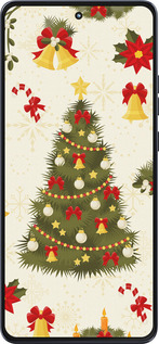 Силиконовый чехол Новогодняя елка для Motorola Moto G86 - 4198u-4115 изображение 