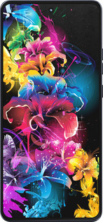 Силиконовый чехол Абстрактные цветы для Motorola Moto G86 - 511u-4115 изображение 