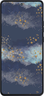 Силиконовый чехол Ночь золотые звезды для Motorola Moto G86 - 5421u-4115 изображение 