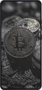 Силиконовый чехол Black Bitcoin для Motorola Moto G86 - 6090u-4115 изображение 