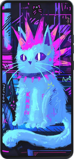 Силиконовый чехол Кот панк для Motorola Moto G86 - 6311u-4115 изображение 