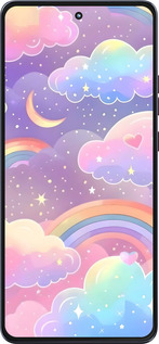 Силиконовый чехол Облака и радуга для Motorola Moto G86 - 6312u-4115 изображение 