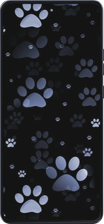 Силиконовый чехол С синими отпечатками лап для Motorola Moto G86 - 6441u-4115 изображение 