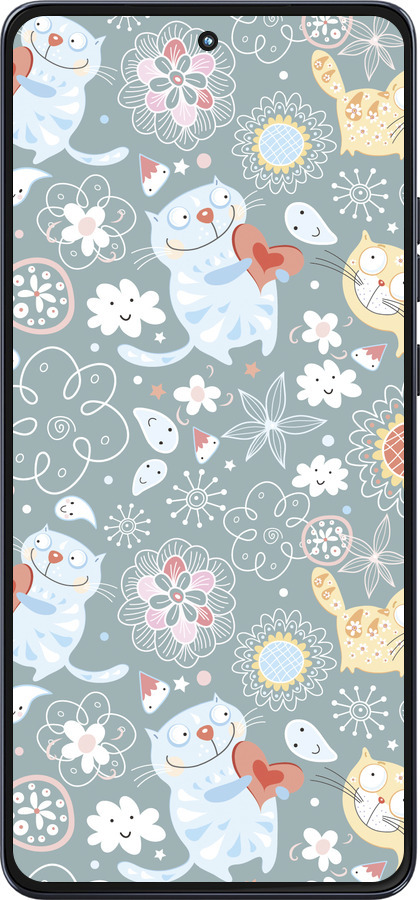 Силиконовый чехол Котята v3 для Motorola Moto G86 - 1223u-4115 изображение 