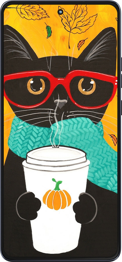 Силиконовый чехол Осенний кот для Motorola Moto G86 - 4026u-4115 изображение 