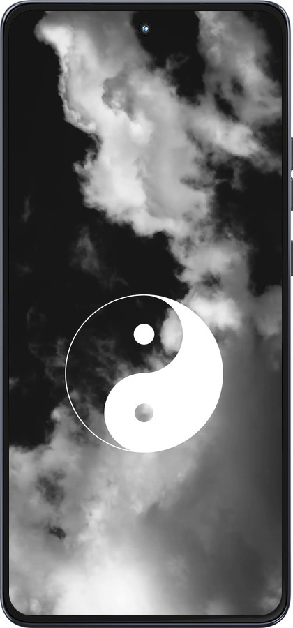 Силиконовый чехол Инь и Янь для Motorola Moto G86 - 4389u-4115 изображение 