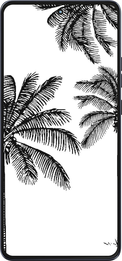 Силиконовый чехол Пальмы1 для Motorola Moto G86 - 4634u-4115 изображение 