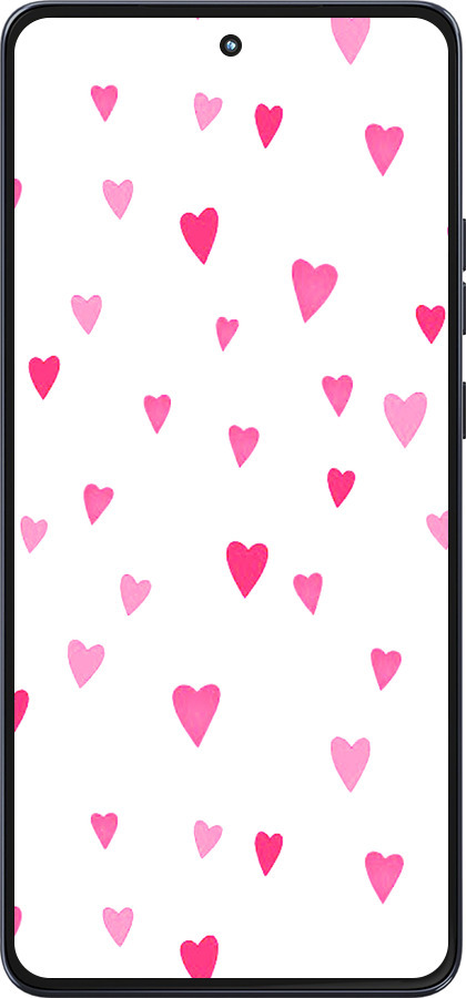 Силиконовый чехол Сердечки 2 для Motorola Moto G86 - 4763u-4115 изображение 