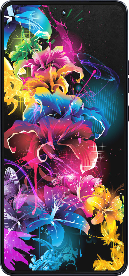 Силиконовый чехол Абстрактные цветы для Motorola Moto G86 - 511u-4115 изображение 