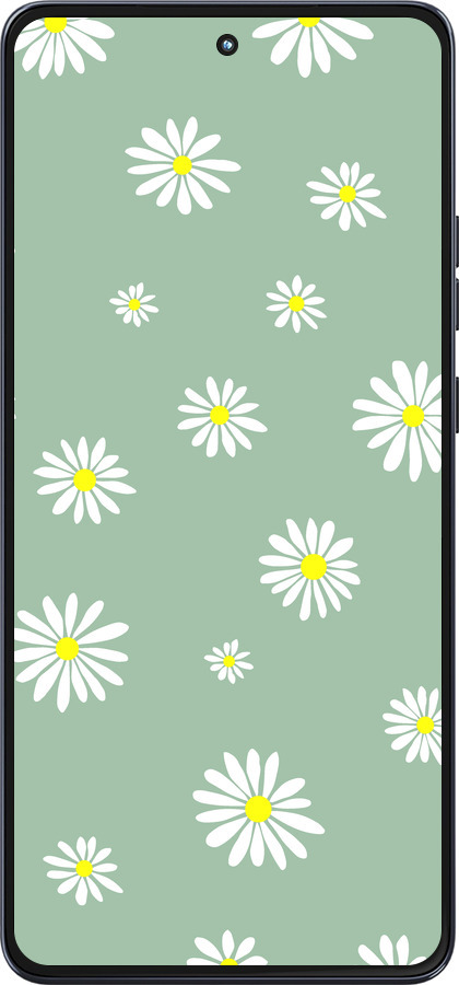 Силиконовый чехол Ромашки v4 для Motorola Moto G86 - 5603u-4115 изображение 