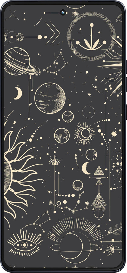 Силиконовый чехол Фаза луны для Motorola Moto G86 - 5605u-4115 изображение 