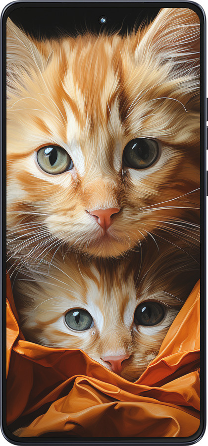 Силіконовий чехол Котики 2 для Motorola Moto G86 - 5664u-4115 изображение 