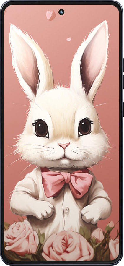 Силиконовый чехол Зайчик для Motorola Moto G86 - 5669u-4115 изображение 