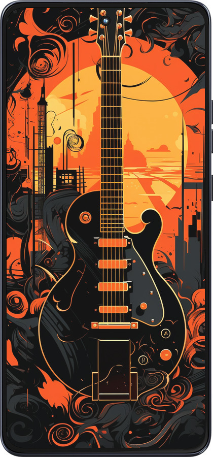 Силиконовый чехол Гитара для Motorola Moto G86 - 5957u-4115 изображение 