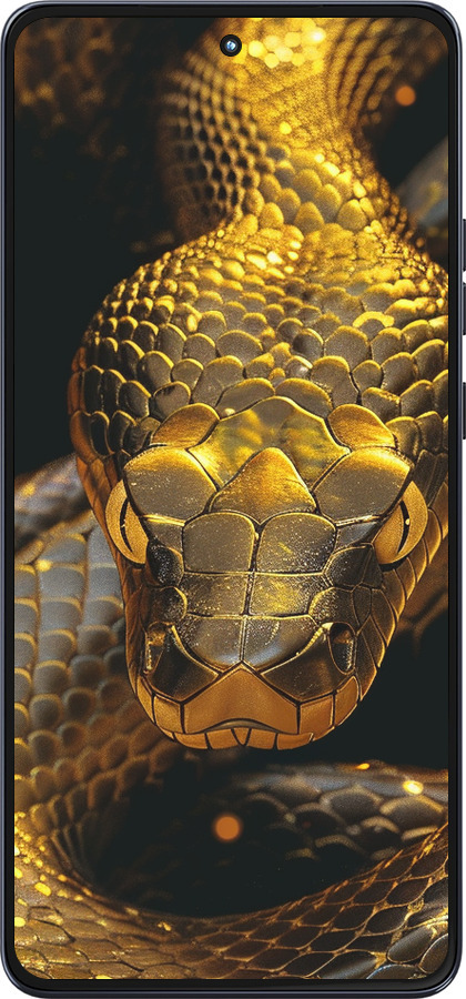 Силиконовый чехол Golden snake для Motorola Moto G86 - 6072u-4115 изображение 