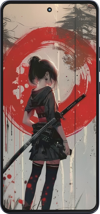 Силиконовый чехол Сумерки воина: Танец с катаной для Motorola Moto G86 - 6123u-4115 изображение 