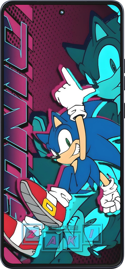 Силиконовый чехол Соник для Motorola Moto G86 - 6284u-4115 изображение 