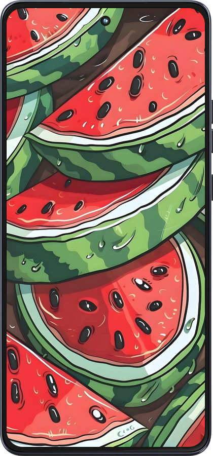 Силиконовый чехол Арбуз для Motorola Moto G86 - 6315u-4115 изображение 