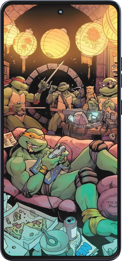 Силиконовый чехол Черепашки нинзя для Motorola Moto G86 - 6346u-4115 изображение 