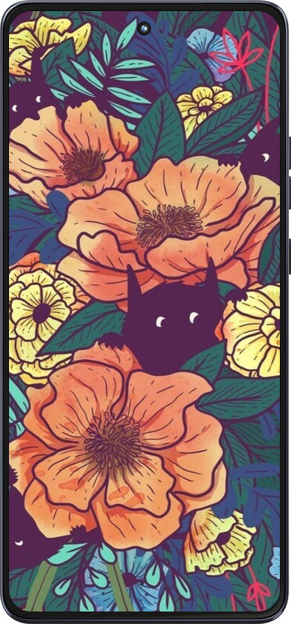 Силиконовый чехол С изображением полевых цветов для Motorola Moto G86 - 6419u-4115 изображение 