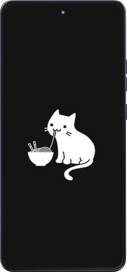 Силиконовый чехол С милым котом на черном фоне для Motorola Moto G86 - 6528u-4115 изображение 