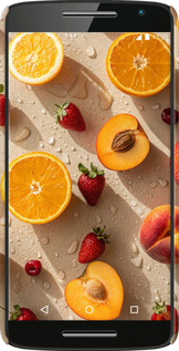 3D пластиковый глянцевый чехол Фрукты 3 для Motorola Moto X Play - 6703c-459 изображение 