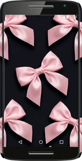 3D пластиковый глянцевый чехол Coquette Ribbons Dark Coquette для Motorola Moto X Play - 6767c-459 изображение 