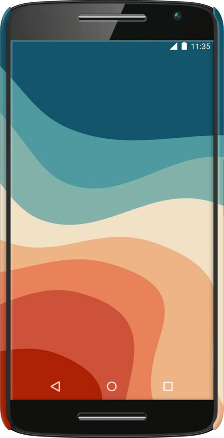 3D пластиковий глянцевий чехол У стилі ретро з хвилями для Motorola Moto X Play - 6531c-459 изображение 
