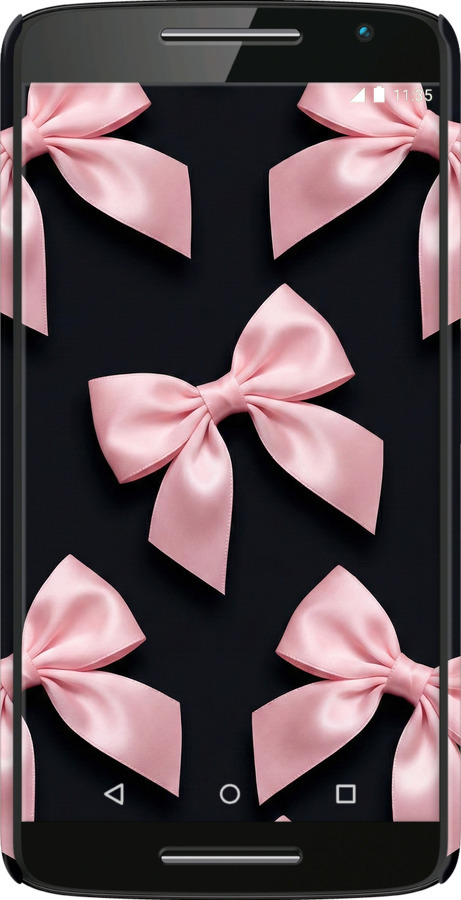 3D пластиковый глянцевый чехол Coquette Ribbons Dark Coquette для Motorola Moto X Play - 6767c-459 изображение 