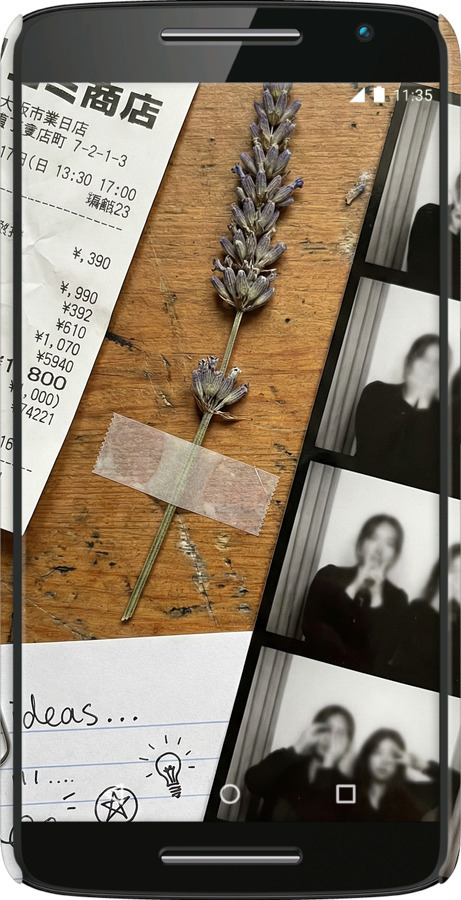 3D пластиковый глянцевый чехол Aesthetic Scrapbook Collage для Motorola Moto X Play - 6773c-459 изображение 