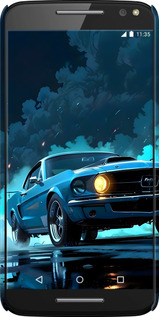 3D пластиковый глянцевый чехол Форд мустанг для Motorola Moto X Style - 6374c-455 изображение 
