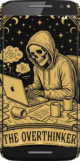 3D пластиковый глянцевый чехол The Overthinker для Motorola Moto X Style - 6774c-455 изображение 