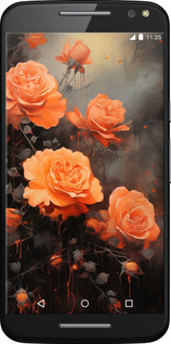 Силиконовый чехол Оранжевые розы для Motorola Moto X Style - 5944u-455 изображение 