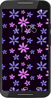 Силиконовый чехол с  цветами для Motorola Moto X2 - 6258u-372 изображение 