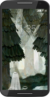 Силіконовий чехол Із зображенням соснового лісу та привида для Motorola Moto X2 - 6420u-372 изображение 