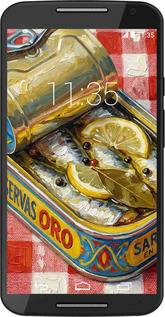 Силиконовый чехол Vintage Sardine Tin Phone для Motorola Moto X2 - 6772u-372 изображение 