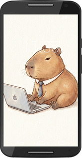 Силиконовый чехол Funny Capybara CEO Working для Motorola Moto X2 - 6777u-372 изображение 