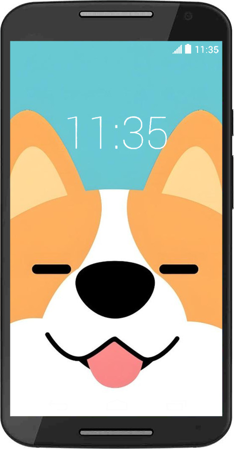 Силиконовый чехол Корги для Motorola Moto X2 - 6280u-372 изображение 