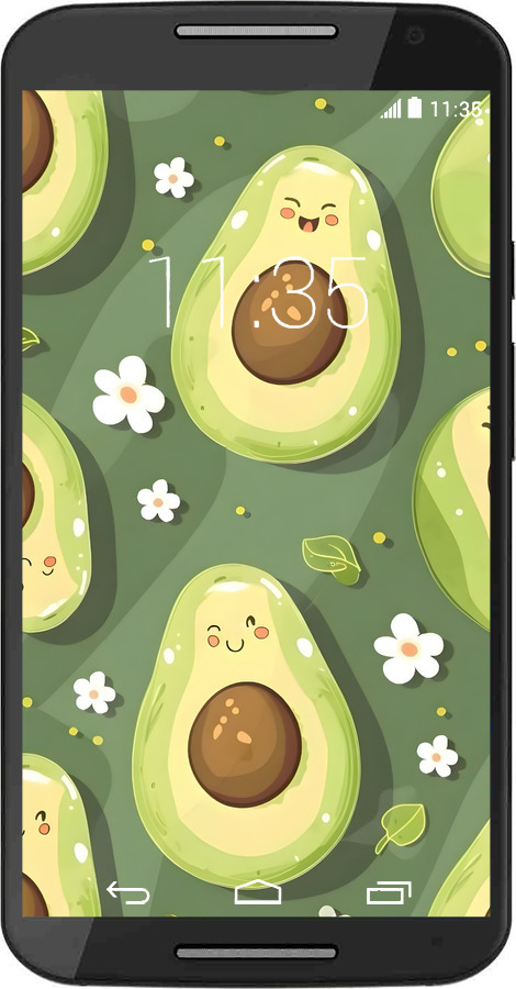 Силиконовый чехол Авокадо для Motorola Moto X2 - 6380u-372 изображение 