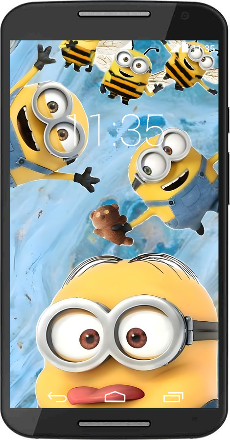 Силиконовый чехол Миньоны для Motorola Moto X2 - 6386u-372 изображение 