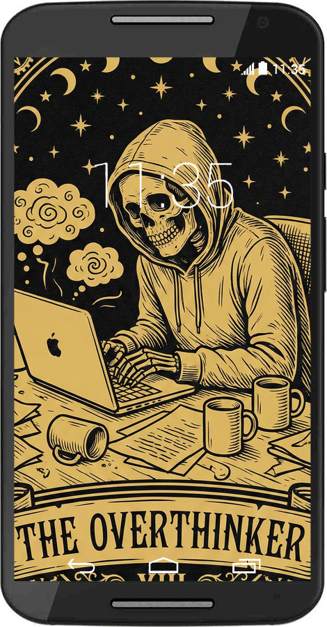 Силиконовый чехол The Overthinker для Motorola Moto X2 - 6774u-372 изображение 