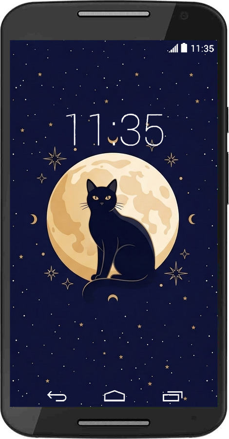Силиконовый чехол Cute Cat Celestial/Witchy для Motorola Moto X2 - 6787u-372 изображение 
