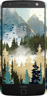 3D пластиковий глянцевий чехол Із зображенням лісового пейзажу для Motorola MOTO Z - 6548c-419 изображение 